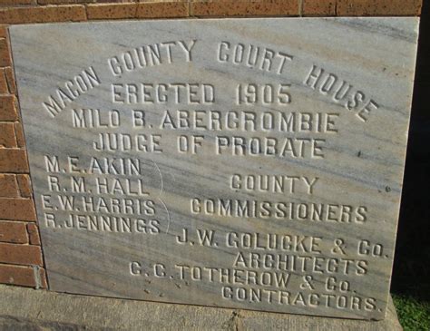 Macon County Courthouse Cornerstone Tuskegee Alabama Flickr