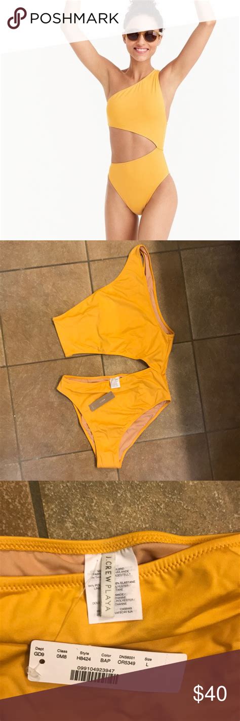 new j crew bright yellow cutout one piece swimsuit swimsuits fashion yellow swimsuits