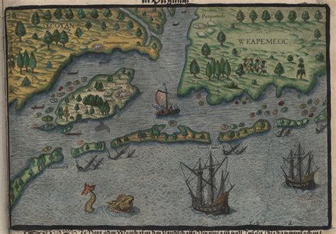 Map Of The Arrival Of The English In Virginia C 1585 Roldmaps