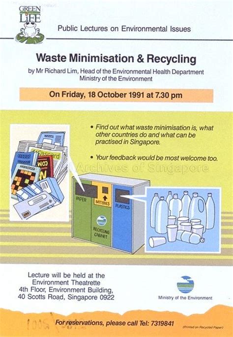 Public Lectures On Environmental Issues Waste Minimisation