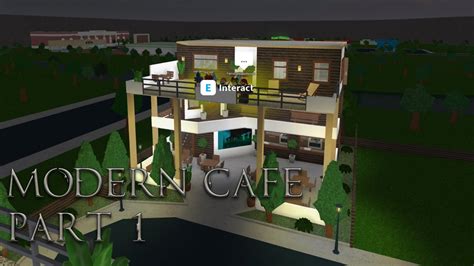 ﾟ ୨୧ ꒱꒱ cozy cafe speedbuild: Lets build: Bloxburg - Modern cafe part 1 - YouTube