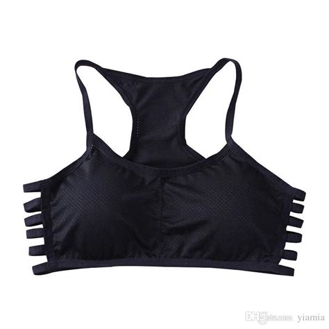 2018 Sports Yoga Bra Brassiere Breathable Hollow Out Side Striped Bras Full Cup Racer Back