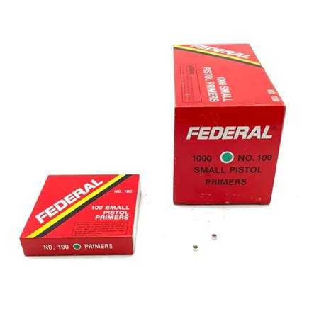 Federal No 100 Small Pistol Primers 1000 Qty