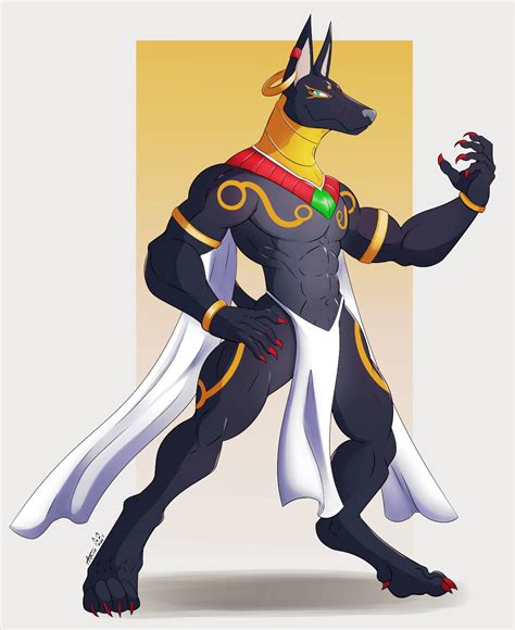 artstation anubis annalicia valle furry art anthro furry anubis