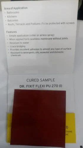 Liquid Dr Fixit Flexi Pu 270 1 Packaging Size 25kg At Best Price In Gurugram