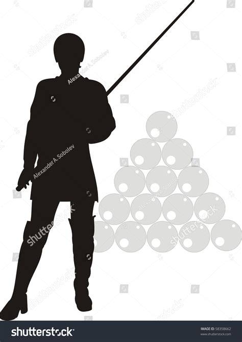 Vector Isolated Silhouette Of Sexy Woman And Billiards 58358662 Shutterstock