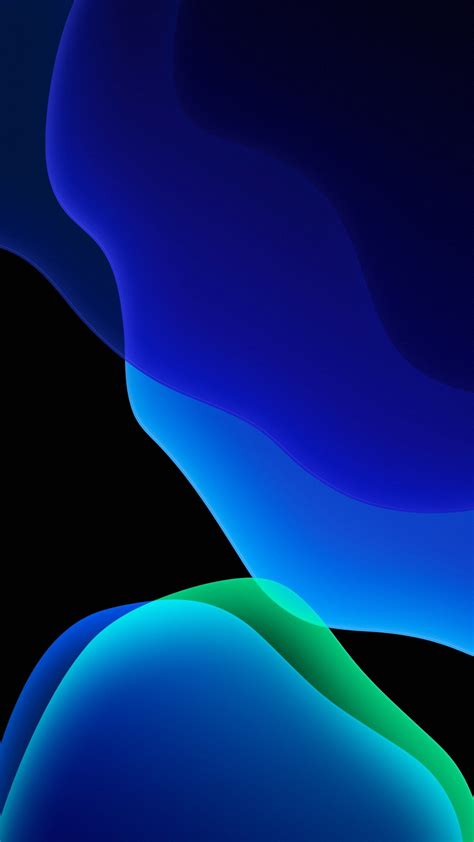 iOS 13 iPadOS Dark Mode Blue Wallpapers | HD Wallpapers | ID #28592