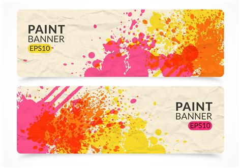 Paint Vector Banner Set Download Free Vector Art Stock Graphics And Images