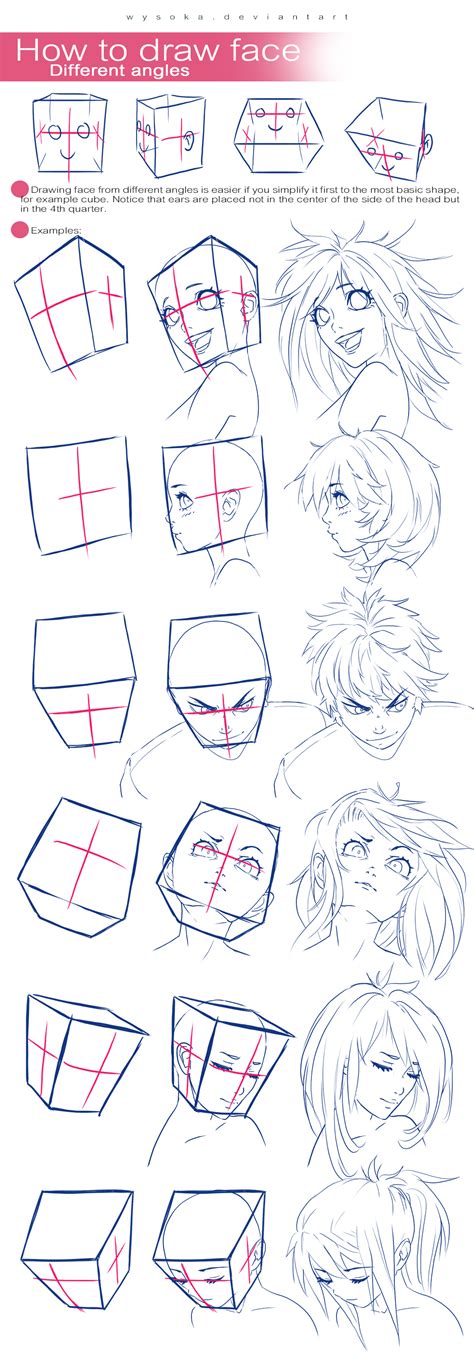 How To Draw Face Different Angles By Wysoka On Deviantart