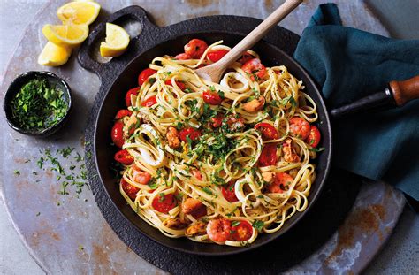 Our chicken pasta salad is filled with healthy fixes of protein and antioxidants. Seafood Linguine | Seafood Pasta Recipe | Tesco Real Food