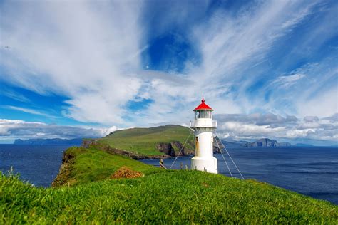 Mykines Hólmur Lighthouse Lighthouse Faroe Islands Natural Landmarks