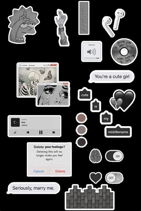 Grey aesthetic sticker pack | Desain stiker, Kartu catatan in 2021