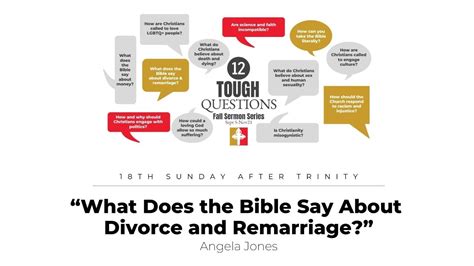 What Does The Bible Say About Divorce And Remarriage Youtube