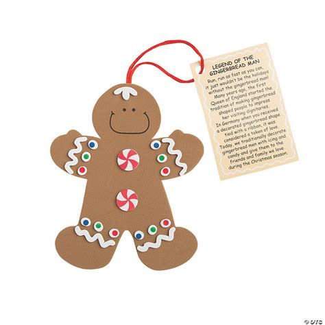 “legend Of The Gingerbread Man” Christmas Ornament Craft Kit Makes 12