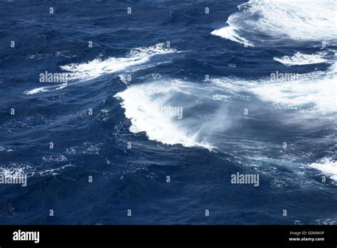 Stormy seas in sunshine mid Atlantic Ocean Stock Photo - Alamy