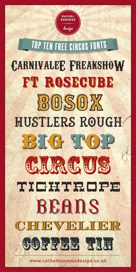 Top Ten Circus Fonts Circus Font Silhouette Fonts Lettering Fonts