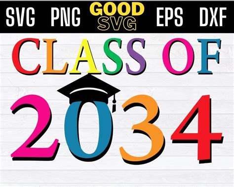 Class Of 2034 Svg Pre K Graduate Preschool Graduation Teacher Etsy