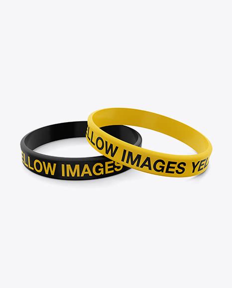 silicone wristbands mockup  apparel mockups  yellow images object mockups