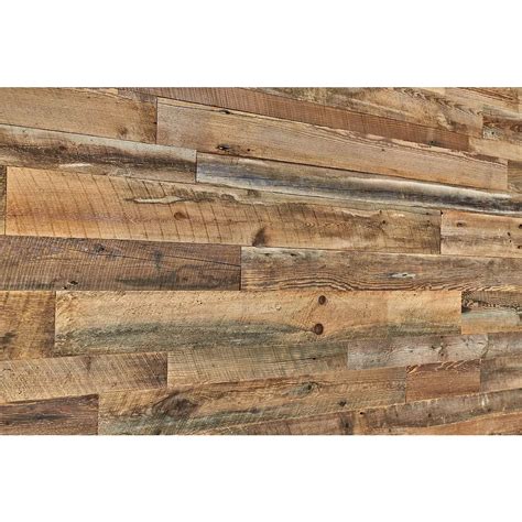 Barn-Wall Antique Brown Barn Board Wall Panels in Varying Sizes (14 sq