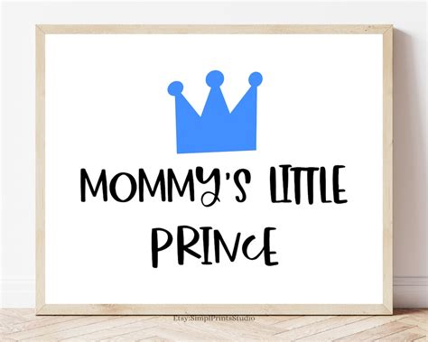 Mommys Little Prince Nursery Wall Art Baby Boy Nursery Etsy