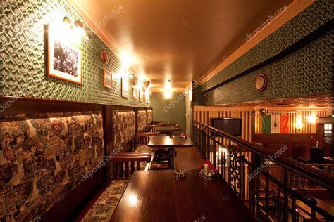 Irish Bar Interiors Irish Pub Interior With Artificial Light Stock