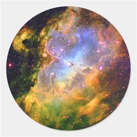 Deep Space Nebula Classic Round Sticker Uk