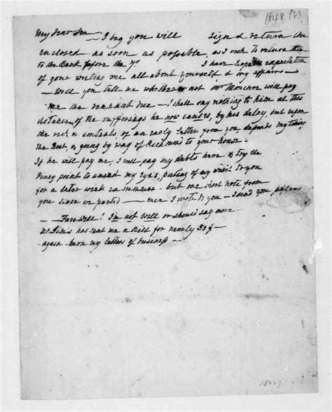 A Letter From Dolley Payne Todd To Her Son John Payne Todd Circa 1848