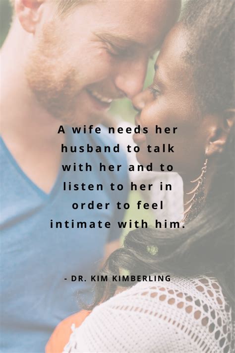 A Wife Needs Her Husband To Talk With Her And To Listen To Her In Order To Feel Intimate With