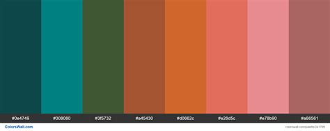 Home Palette V2 0e4749 008080 3f5732 ColorsWall