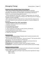 Managing Change Docx Managing Change Zachary Dutton Chapter Summary Of Article Managing
