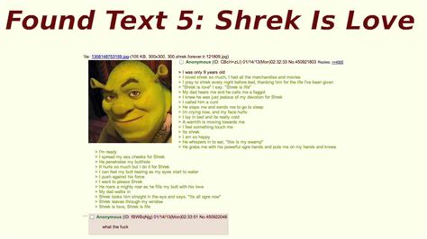 Found Text 5 Shrek Is Love Youtube
