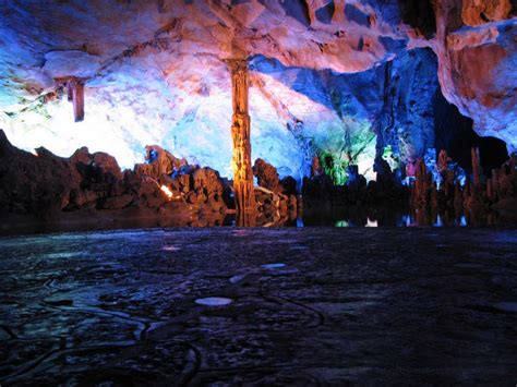 Reed Flute Cave Ludi Yan Guangxi China World For