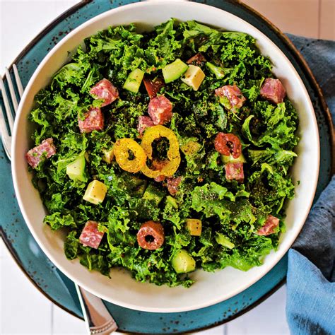 Hearty Chopped Kale Salad With Salami Life Love And Good Food