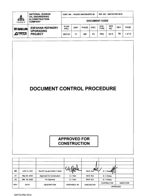 Document Control Procedure Pdf