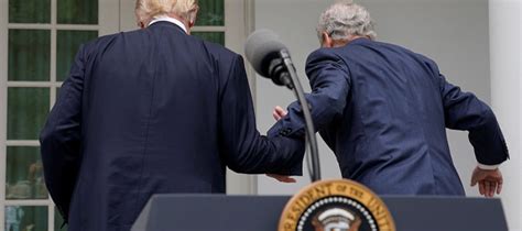 President Trump Seen Helping Mitch Mcconnell After White House Press