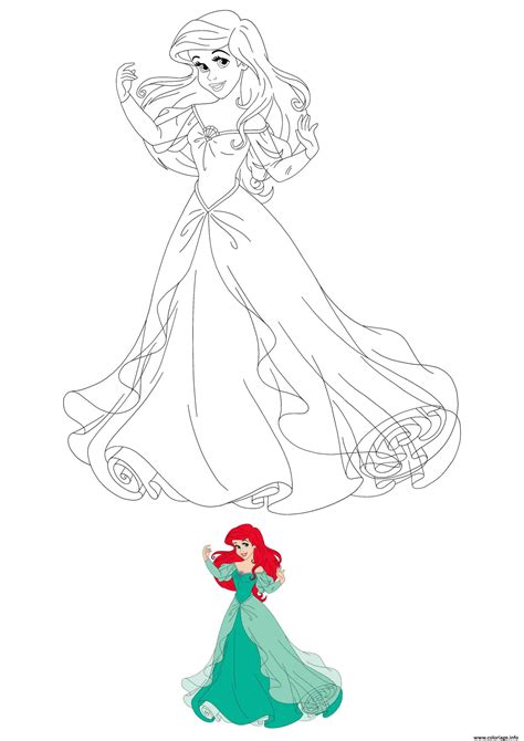 Coloriage Disney Princesse Ariel Dessin Princesse Imprimer