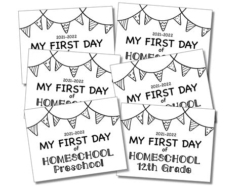 First Day Of Homeschool Sign 2022 2023 Editable Year Discovering