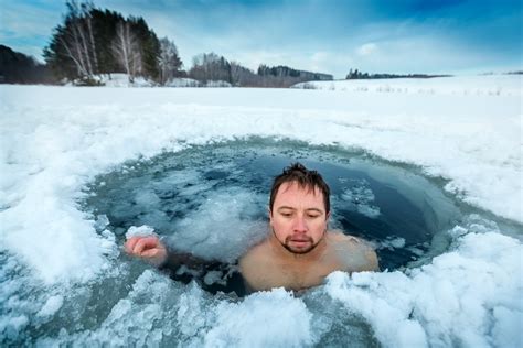 Ice Water Dipping In Siberia Yakobi Park