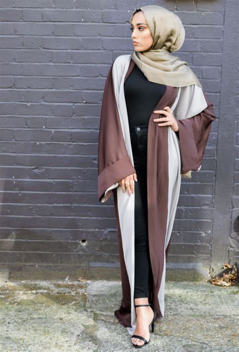 Women Muslim Hijab Dress Wrap Front Ruffles Thick Satin Long Sleeves