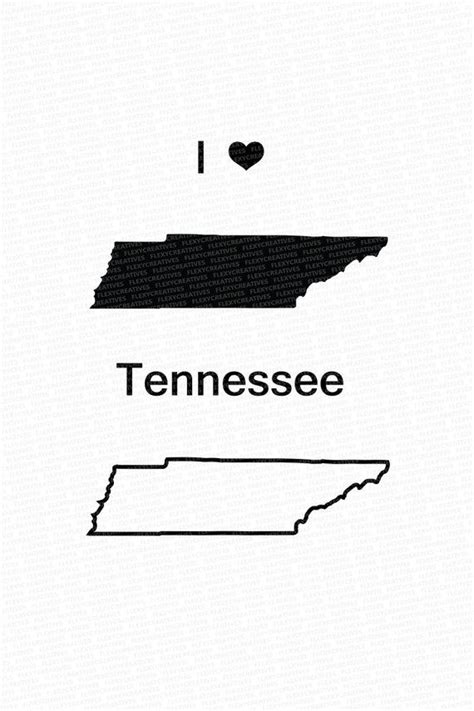 Tennessee Vector State Clipart Tennessee Clip Art Tennessee Etsy
