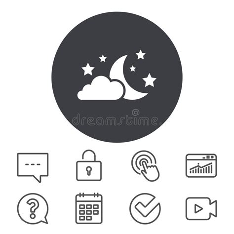 Stars Moon Clouds Icons Stock Illustrations 553 Stars Moon Clouds