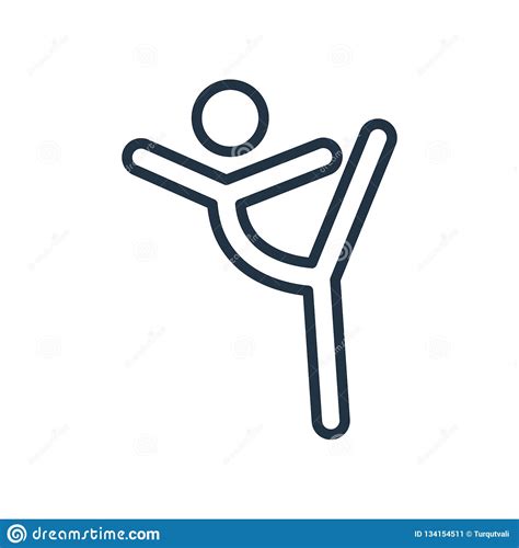 Aerobic Icon Isolated On White Background Aerobic Sign Stock Vector