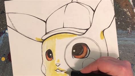 Detective Pikachu Fan Art Tutorial By Jess Taylor Youtube