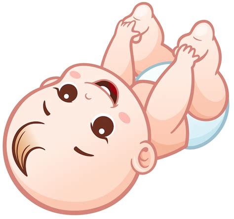 Premium Vector Cartoon Baby Learn To Crawl