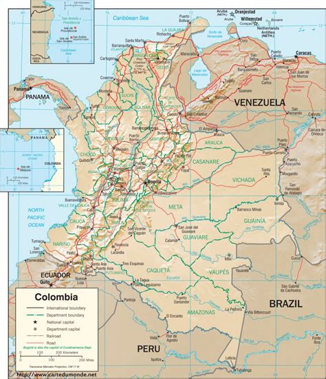 Printable Map Of Colombia Free Printable Maps