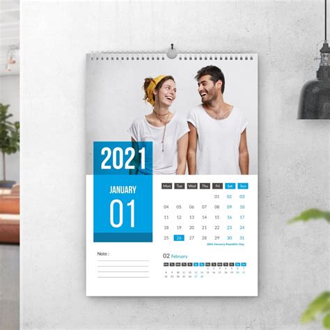 Simple Design Wall Calendar