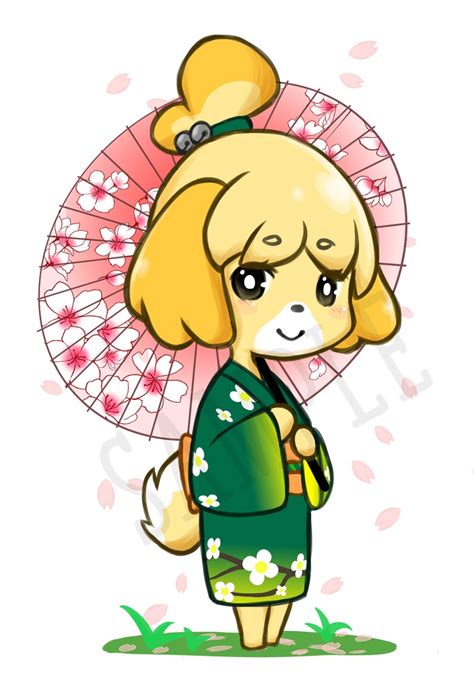 Kimono Isabelle Print Animal Crossing New Leaf Etsy