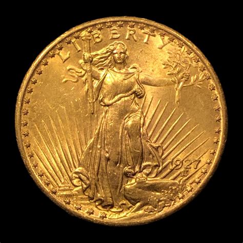 1927 20 Saint Gaudens Double Eagle Gold Coin Pristine Auction