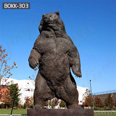 Outdoor Large Standing Bronze Grizzly Bear Statue Bokk 303 Bronze