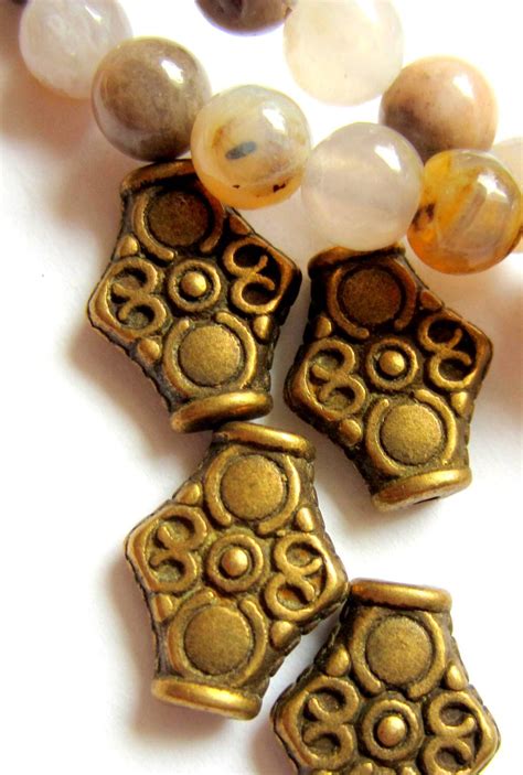 16 Bronze Beads Tibetan Style Focal Bead Jewelry Making